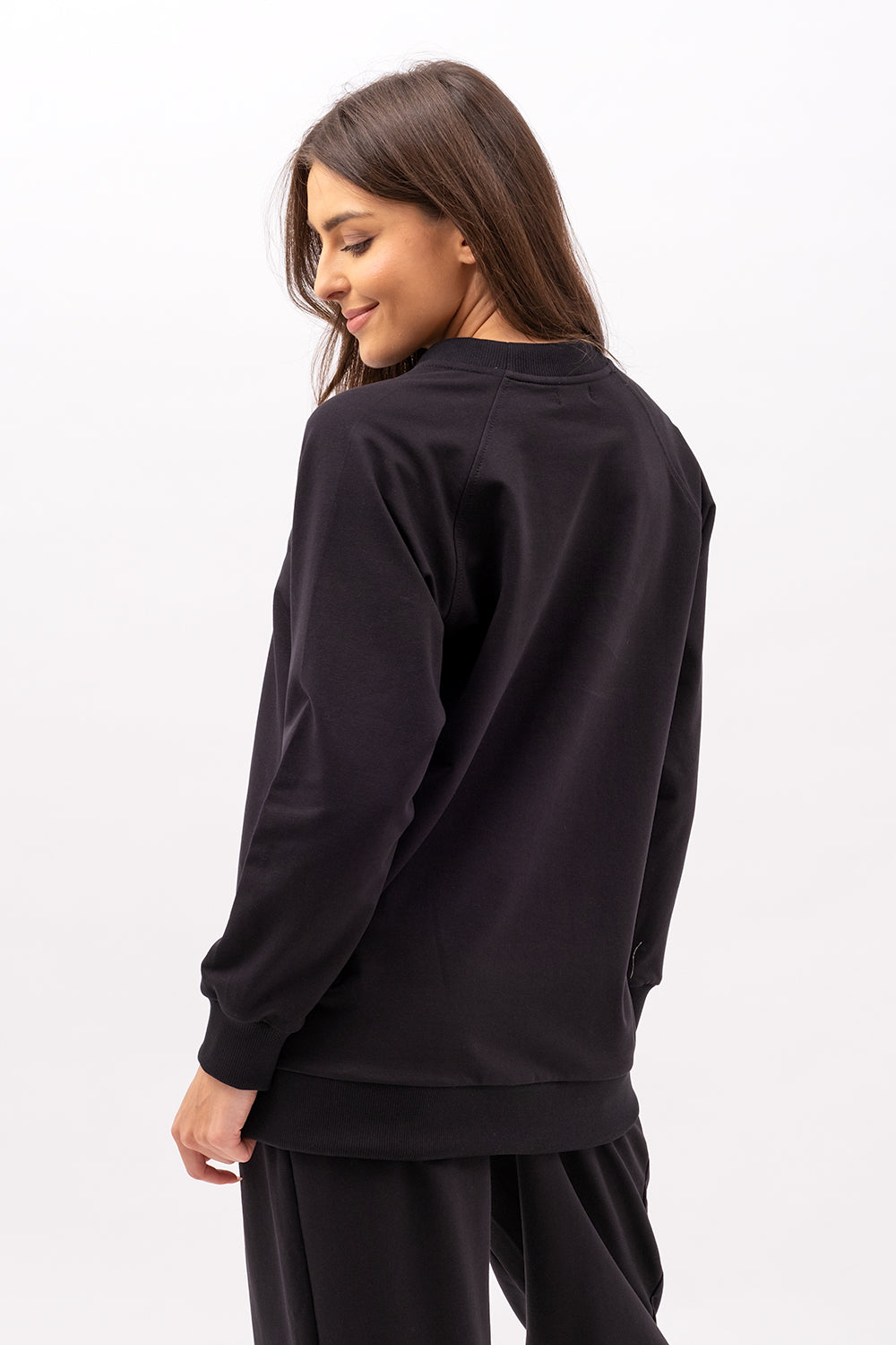BLUZA DAMSKA RAGLAN  BASIC ,,ADALET" CZARNY