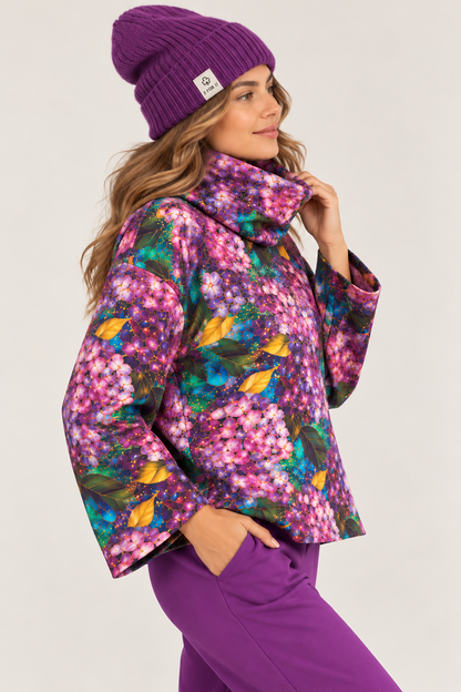 BLUZA Z WYSOKIM KOMINEM – HORTENSJA