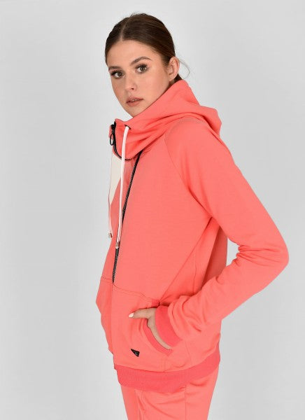 BLUZA NA ZAMEK SUZANA PASTELOWY POMARAŃCZ