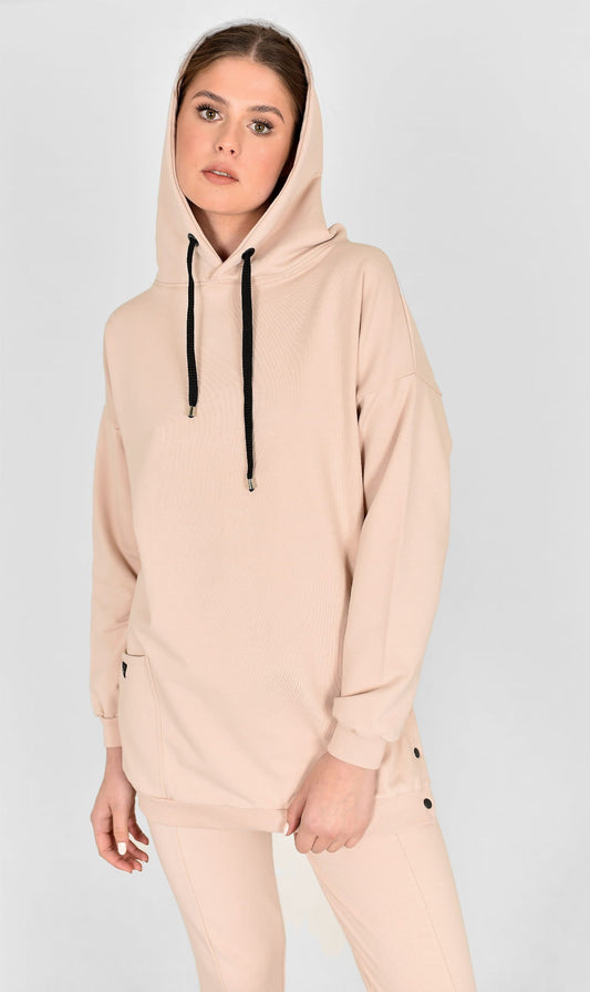 BLUZA Z KAPTUREM NELA KOLOR BEŻ