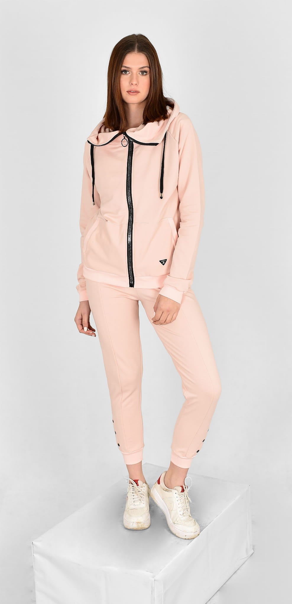BLUZA NA ZAMEK RÓŻOWA SUZANA