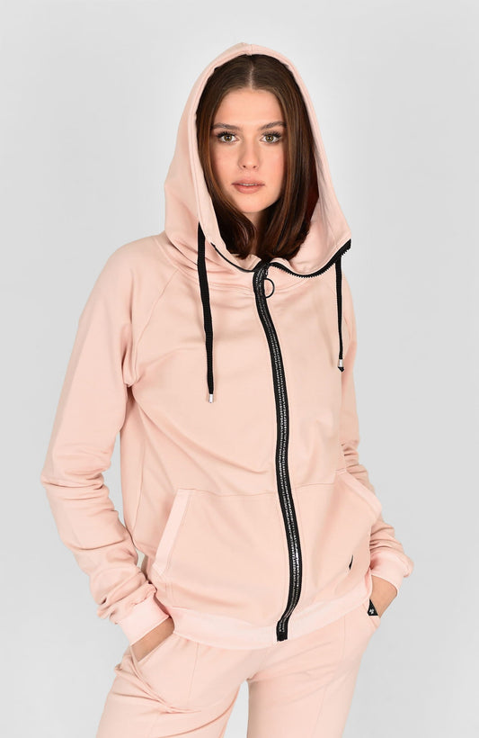 BLUZA NA ZAMEK RÓŻOWA SUZANA