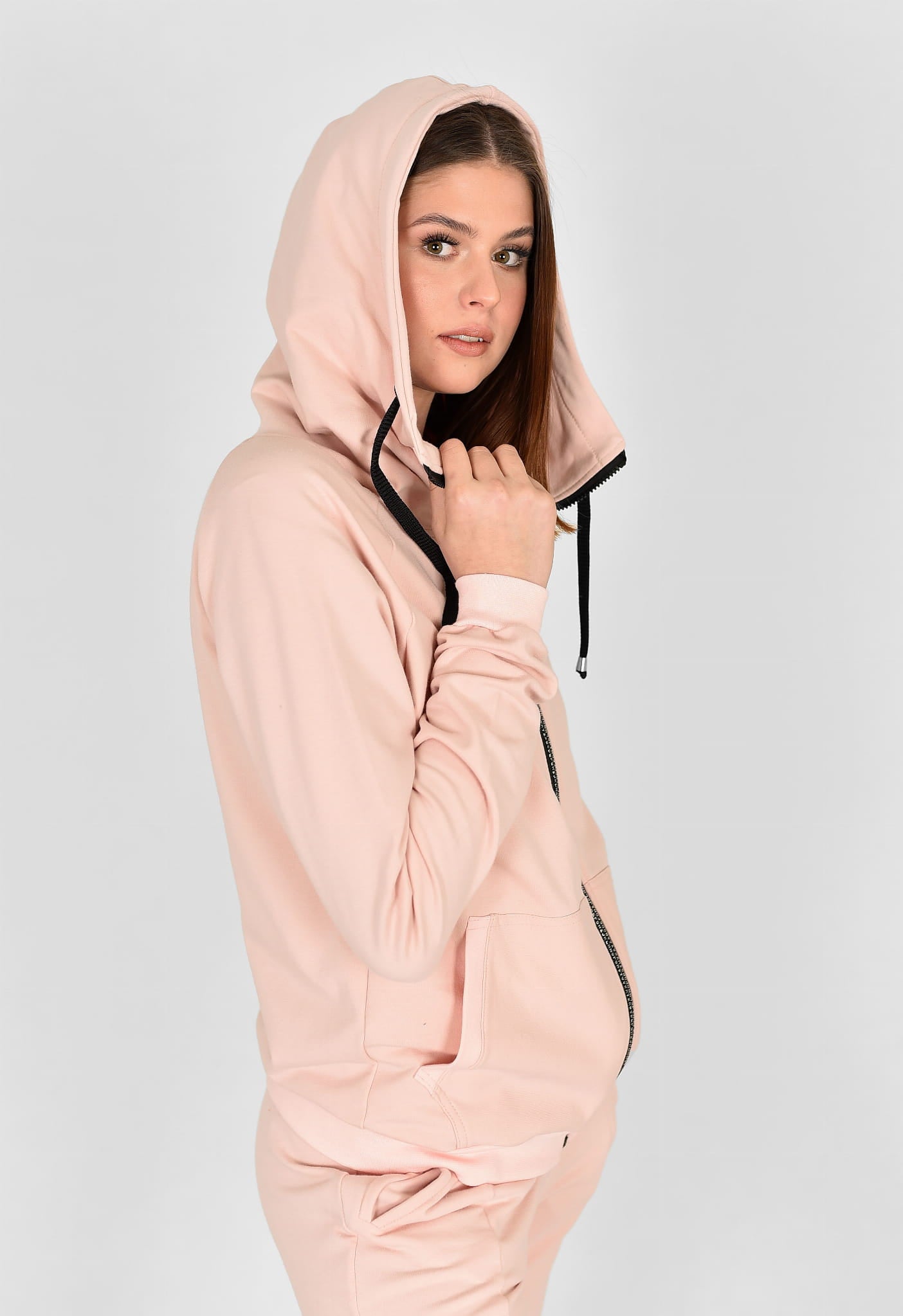 BLUZA NA ZAMEK RÓŻOWA SUZANA