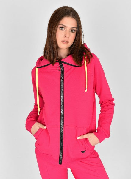 BLUZA NA ZAMEK FUKSJA SUZANA