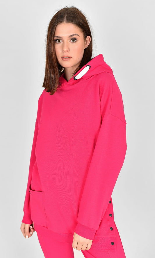 BLUZA Z KAPTUREM NELA KOLOR FUKSJA