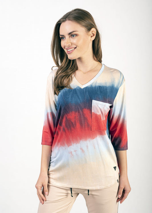 BLUZKA ASYMETRYCZNA OMBRE CARMEN