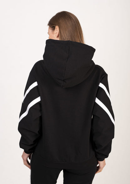 BLUZA DAMSKA Z LAMPASAMI ROZALIA CZARNA