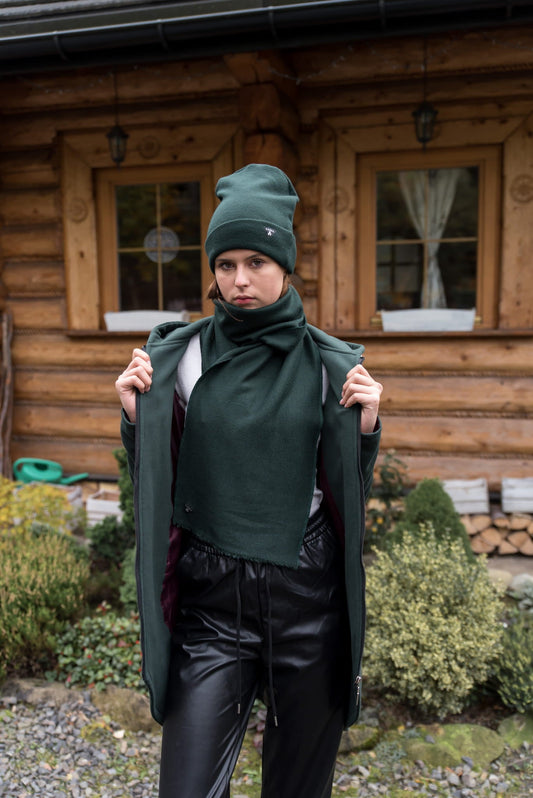 ZESTAW CZAPKA I SZALIK "JUST CUDDLE UP" ZIELONY