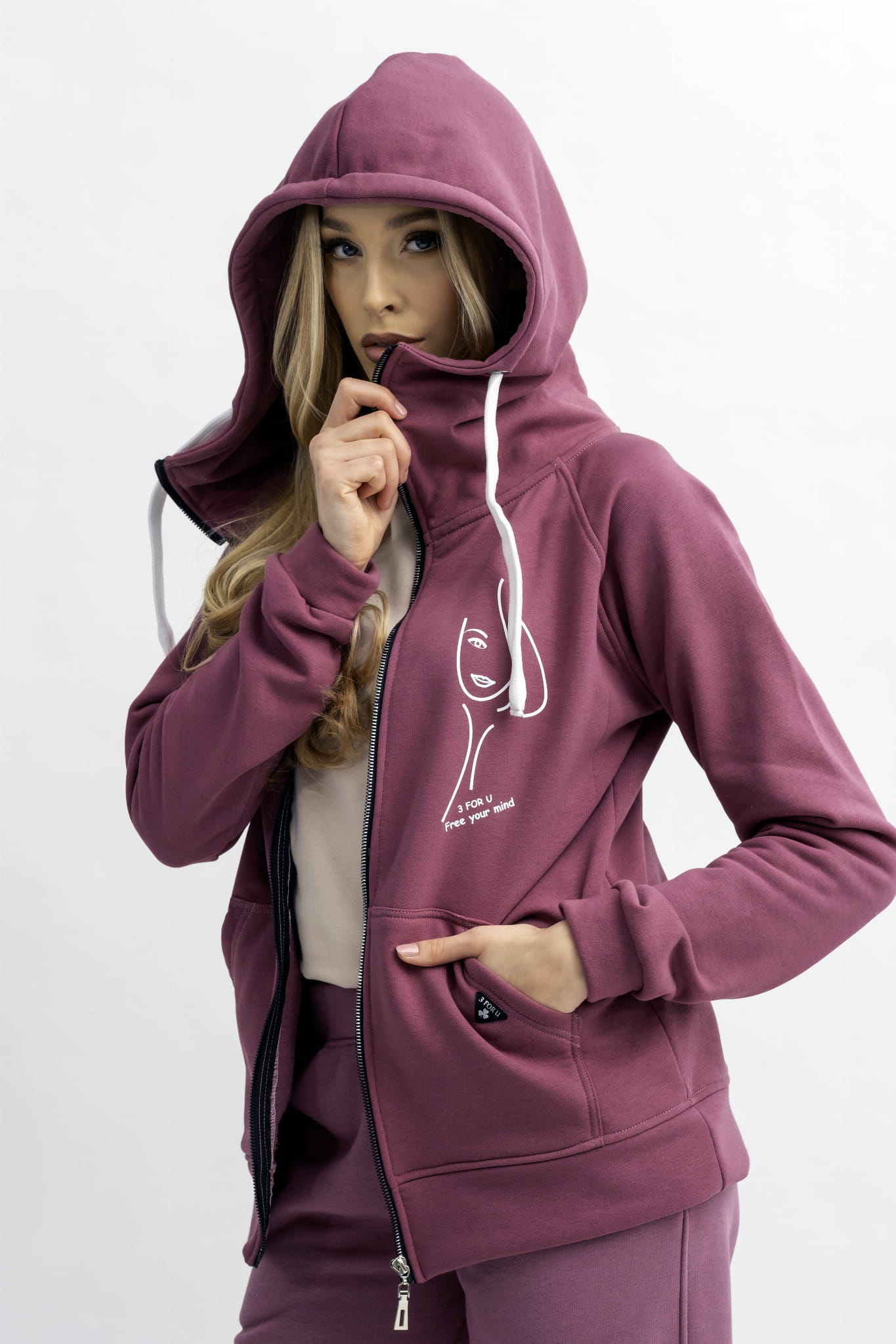 BLUZA NA ZAMEK DAMSKA "MELA" WRZOS