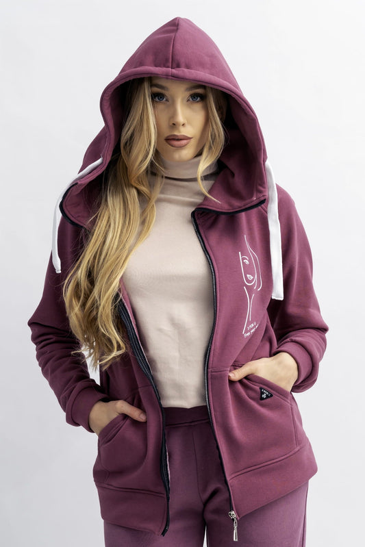 BLUZA NA ZAMEK DAMSKA "MELA" WRZOS